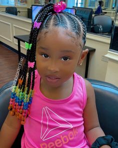 Girly Ponytail, Braids For Babies, Braided Ponytail Hairstyles Black Kids, Little Black Girls Hairstyles For Kids, Kids Braided Ponytail, Hairstyles For Dolls, Ponytail Hairstyles For Kids