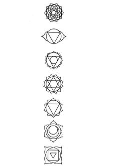 the seven chakras are arranged in a line