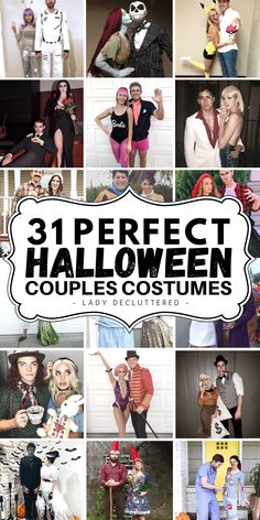 31 Perfect Halloween Couples Costumes Movie Couples Costumes, Scary Couples Costumes, Last Minute Couples Costumes, Unique Couples Costumes, Halloween Couples Costumes, Scary Couples Halloween Costumes, Easy Couple Halloween Costumes, Easy Couples Costumes, Couples Costumes Creative