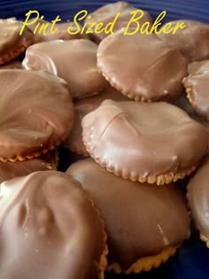 chocolate covered pastries on a plate ready to be eaten