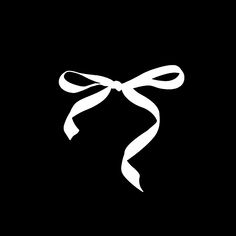 a white ribbon on a black background