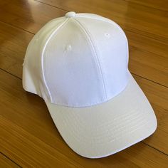 Adjustable Velcro Wool For Warmth And Durability Air Holes And Sweatband Quality White Flat Bill Everyday Hats, Everyday White Six-panel Baseball Cap, White Flat Bill Baseball Cap For Everyday, White Adjustable Cotton Baseball Cap, Casual Adjustable Blank Baseball Cap, Basic White Hat, One Size Fits Most, White Basic Hat One Size Fits Most, Basic White Cotton Baseball Cap, White Basic Hat