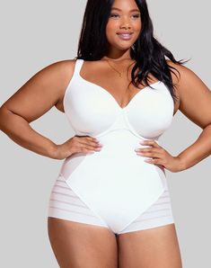 The Queen Brief was designed to empower. Strong lines flatter while SoftFlex supports to keep you standing tall. Targeted compression creates the perfect mix of comfort and toning. Honeylove, Queen Brief Shorts Shapewear for Women in Astral (White), Size: 1X Tummy Toning, Shaper Wear, Wedding Shapewear, Bridal Shapewear, Shapewear For Women, Girdles, Women's Shapewear, Up Girl, Shapewear