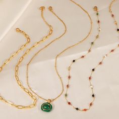 Style: Female Material: Titanium Steel, White Seashell, Malachite, Natural Stone Pearl Type: Uncultured Pearl Color: White Necklace Length: As Options Three Necklaces, Stacked Necklaces, White Necklace, Pearl Types, Shell Pendant, Pearl Color, Pearl Ring, Pearl Pendant, Necklace Length