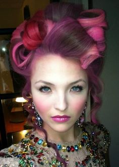 masquerade ball hairstyles - Google Search Masquerade Hairstyles, Bouffant Hair, Rockabilly Hair, Hair Color Crazy, Ball Hairstyles, Wacky Hair, Pin Up Hair, Funky Hairstyles, Love Hair