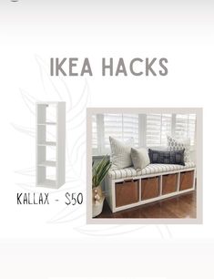 an advertisement for ikea hacks with furniture