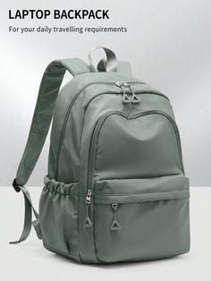 Mochila grande para portátil para mujeres, mochila casual clásica para el día a día, mochila escolar de libros ligera para niñas y niños, mochila para niñas de secundaria y preparatoria, mochila para adolescentes y niños, mochila anti-robo para portátil de 15,6 pulgadas, mochila de trabajo, mochila de viaje, mochila escolar, mochila para computadora, regalos para hombres y mujeres Verde militar Casual,Preppy   poliamida Color combinado,Liso Mochila clásica   Women Bags, size features are:Bust: ,Length: ,Sleeve Length: Collage Bags For Women, Best Backpacks For High School, Collage Backpack, Backpack For College, Cool School Bags, College Backpacks, High School Backpack, Preppy Bags, Laptop Backpack Women