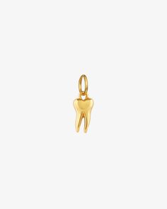 Made in 18K gold over brass Build it with our Charm Builder Charm height: 12 mm Charm only — chains sold separately Tooth Charm, Tooth Pendant, Healthcare Workers, Gold Charms, Bracelet Ideas, Gold Piece, Health Professionals, Apartment Ideas, Gold Charm