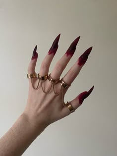 Bloody long claw-like nails Where Tattoo, Nail Black, Nail Drawing, Black Hands, Claw Nails, Dragon Claw, By Any Means Necessary, 3d Tattoos, 3d Tattoo