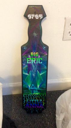 a bottle shaped like a computer keyboard with the words big eric on it's side