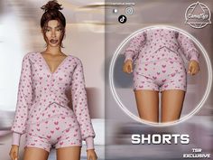 The Sims Resource - SET 413 - Shorts Sims 4 Jobs, Sims 4 Collections, Sims 4 Mods Clothes, Female Clothing, Cute Sets