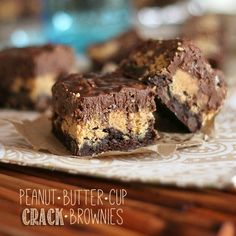 Peanut Butter Cup Crack Brownies Cookies And Cups, Chocolate And Peanut Butter, Peanut Butter Desserts, Peanut Butter Cookie, Best Brownies, Butter Cookie, Peanut Butter Recipes