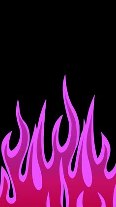 a black background with pink flames on it