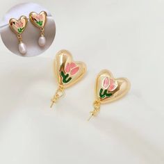 Each stud features a delicate and charming heart design, making them a perfect accessory for any occasion. Crafted with high-quality gold plated brass, these heart ear posts exude a timeless appeal and a luxurious shine. Quantity:4pcs size:15*14mm Material :brass plated gold need more ?conv me Metal Heart Earrings For Mother's Day, Mother's Day Metal Heart Earrings, Mother's Day Heart Shaped Metal Earrings, Mother's Day Heart-shaped Metal Earrings, Heart-shaped Metal Earrings For Mother's Day Gift, Cute Gold Heart Earrings For Mother's Day, Cute Gold Heart Bead Earrings, Cute Gold Heart Earrings With Heart Beads, Cute Gold Heart Beaded Earrings