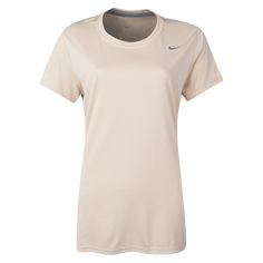 Nike Women's Legend Shirt. When we hit the field we need legendary performance we can count on and we found it in this training shirt from Nike. This cool and comfortable Dri-FIT top has the Nike Swoosh logo applied to the left chest. 100% polyester. Nike Functional T-shirt For Sports Events, Nike Athletic Fit Sports T-shirt, Nike Dri-fit T-shirt For Running, Nike Moisture-wicking Short Sleeve Activewear, Sporty Moisture-wicking Team-colored Shirt, Nike Breathable Athletic Fit Tops, Nike Short Sleeve Activewear For Training, Nike Dri-fit Breathable Tops, Nike Dri-fit Short Sleeve Tops