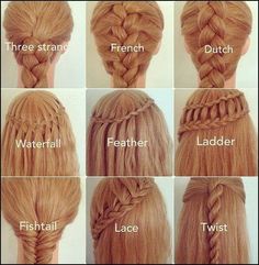 Hairstyles for long medium short hair | Hairstyles |Hair Ideas |Updos Knot Hairstyles, Different Braids, Types Of Braids, Fesyen Rambut, Peinados Faciles, Hairstyles For School, Hair Dos, Top Knot, العناية بالشعر