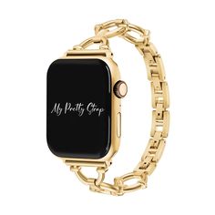 Céline Stainless Steel Strap Elegant Stainless Steel Bracelet Strap Watch Accessories, Timeless Stainless Steel Apple Watch Bracelet Strap, Elegant Stainless Steel Bracelet Strap For Watches, Stainless Steel Chain Link Bracelet Strap For Watches, Luxury Metal Bracelet Strap Apple Watch Band, The C, Premium Gift, Apple Watch Series, Rose Gold Color