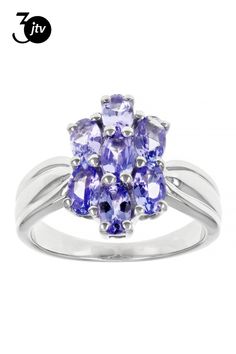 1.32ctw Oval Tanzanite Rhodium Over Sterling Silver Ring. Measures Approximately 0.38"L x 0.57"W. Not Sizeable. Blue Tanzanite, Sterling Silver Ring, Silver Ring, Sterling Silver Rings, Silver Rings, Sterling Silver, Ring, Silver, Blue