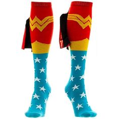 Dc Comics Knee High Wonder Woman Sock 98% Polyester, 2% Spandex Imported Custom Design - These Unique Pieces Of Merchandise Feature Bold Designs That Are Perfect For Any Fan! Officially Licensed - This Fan T-Merch Is Officially Licensed And 100% Authentic. High-Quality Materials - This Merch Is Made Of High-Quality Materials. Care Instructions - The Merch Can Be Machine Washed On Cold With Like Colors And Tumble Dried On Low. Harley Quinn Disfraz, Wonder Woman Gifts, Ad Dc, Gold Socks, Superman Dc Comics, Womens Knee High Socks, Wonder Woman Logo, Wonder Women, Capes For Women