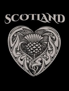 the cover art for scotland's album, featuring an image of a heart with two birds