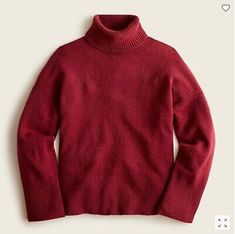 Great Shopping New J Crew Women Rich Burgundy Red Turtleneck Merino Wool Crop Sweater XXS, Women's Sweaters Green Turtleneck Sweater, Stacked Heel Boots, Red Turtleneck, Rich Burgundy, Turtle Neck Sweater, Ladies Turtleneck Sweaters, Striped Turtleneck, Yarn Sizes, Womens Turtleneck