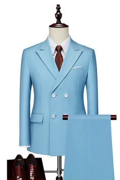 Button:Double BreastedOccasion:Prom, BusinessNeckline:Peaked LapelMaterial:Polyester BlendPattern:SolidPiece:? PiecePocket:With Flap 5 Bedroom House Plans, Suits Men Business, Blue Two Piece, Business Men, Men Suit, Prom Suits, Fashion Suits For Men, Fashion Suits, Bedroom House