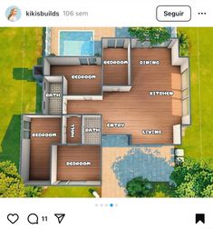 the floor plan for this house is shown in an instagramtion on facebook, and it's not too large