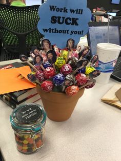 Farwell Co Worker Party Decor, Last Day Of Work Gift For Coworkers Funny, Staff Farewell Ideas, Farewell Party Centerpieces, Goodbye Decorations For Coworker, Coworker Leaving Decorations, Gift For Friend Leaving Job, What To Get A Coworker Who Is Leaving, Farewell Party Coworker