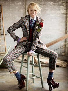 Women In Mens Suits, Dandy Style, Alicia Vikander, Mario Testino, Vogue Us, Foto Poses, Vogue Magazine, Moda Vintage, Emma Stone