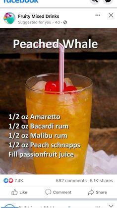 an image of a drink with information about it on the bottom and in the middle