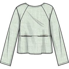 a women's cropped top with long sleeves