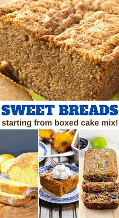 sweet breads starting from boxed cake mix