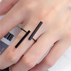 Black Bar Cuff Ring Material: Zinc Alloy Black Color Adjustable So Beautiful And Ready To Wear Don't Have A Poshmark Account Yet? Join Today Use My Referral Code Selene_ressnik And Get $10 Off Your First Order Black Metal Midi Rings For Gifts, Black Metal Midi Rings For Gift, Black Metal Midi Rings As Gift, Trendy Black Metal Rings, Trendy Black Open Ring Jewelry, Trendy Black Open Ring, Modern Black Rings For Party, Minimalist Black Metal Rings, Trendy Black Midi Rings For Gift