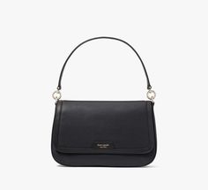 Designed for a classic flap silhouette in pebbled leather our Hudson bag is sure to become an everyday favorite. | Kate Spade Hudson Flap Shoulder Bag, Black Thrift Manifest, Kate Spade Purse Black, Dream Bag, Kate Spade Shoulder Bag, Flap Shoulder Bag, Black Purse, Chic Bags, Kate Spade Purse, Cute Purses