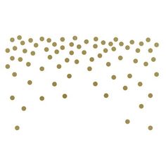 gold dots on a white background