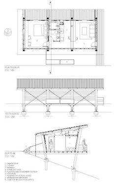 some drawings of different types of buildings and their functions in the construction process, including floor plans