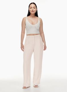 Wilfred EFFORTLESS PANT | Aritzia US Effortless Pant, Crepe Trousers, Knife Pleats, Trouser Style, High Rise Pants, Crepe Fabric, Size 00, Wide Leg Trousers, Fashion Pants