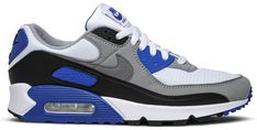 Air Max 90 'Hyper Royal' - Nike - CD0881 102 | GOAT Nike Air Max 90 Outfit Men, Nike Air Max 90 Outfit, Blue Air Max, Air Max Nike, Coach Sneakers, Marathon Running Shoes, Nike Air Max For Women, Grey Sneakers, Running Shoes Sneakers