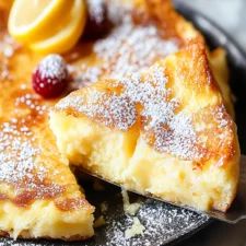 Baked German Pancakes, German Pancakes For Two, Cinnamon Roll German Pancake, Dutch Oven Pancake Recipe, Finish Pancakes Recipes, Sourdough German Pancake, French Pancakes Recipe, German Pancakes Cast Iron, Pannukakku Recipe