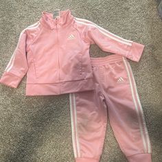 Adidas Baby Girls 2-Pc. Track Suit Never Worn 9-12m Adidas Baby, Adidas Pink, Track Suit, Pink Adidas, Matching Sets, Kids Shop, Track, Adidas