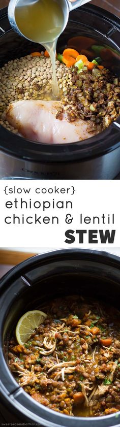 this slow cooker ethiopian chicken and lentil stew is the perfect meal