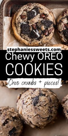 chocolate chip cookies with oreo crusts and pecans