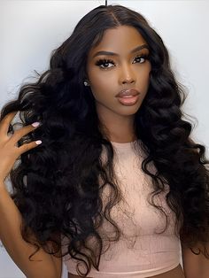 CurlyMe Loose Wave Hair 13x4 Swiss HD Lace Front Wigs Pre Plucked With Baby Hair Loose Waves Hair Black Women, Loose Wave Hair, Ombre Blond, Loose Waves Hair, Natural Human Hair, Human Virgin Hair, Silk Press, Short Bob Wigs, Wave Hair