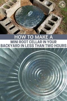 an image of how to make a mini root cellar in your backyard