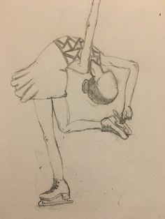 a drawing of a person doing a handstand