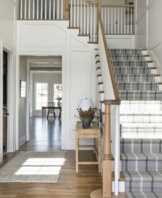 the stairs in this house are made of wood