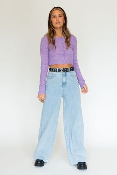 The CALIstyle Blue Jean Baby Jeans features a 90's inspired denim design with high waist, wide leg and made from an ultra soft denim. Worn With The France In Spring Cardigan. Color: Light Denim High Waist Wide Leg Front & Back Pockets 100% Cotton Model is 5'9", 24 Waist and wearing size medium Size Up For Looser Fit 90s Inspired Wide Leg Denim Jeans, 90s Inspired Wide Leg Denim Bottoms, 90s Inspired Blue Wide Leg Bottoms, 90s Inspired Wide Leg Cotton Bottoms, 90s Inspired Wide Leg Bottoms With Pockets, 90s Style Blue Bottoms For Fall, Blue 90s Style Bottoms For Fall, Trendy Cropped Denim Blue Bottoms, 90s Inspired Denim Bottoms For Fall