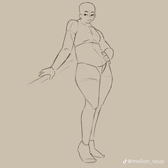 a line drawing of a woman walking