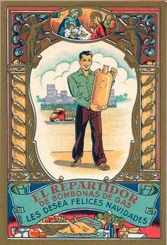 an old poster with a man holding a bottle in front of the caption's name