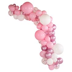 RWP0967PW-2-LR Pink And White Balloon Arch, White Balloon Arch, Pink Balloon Arch, Birthday Balloon Arch, Party Halls, 1 Balloon, Simple Birthday Decorations, Simple Setup, Washable Paper Bag